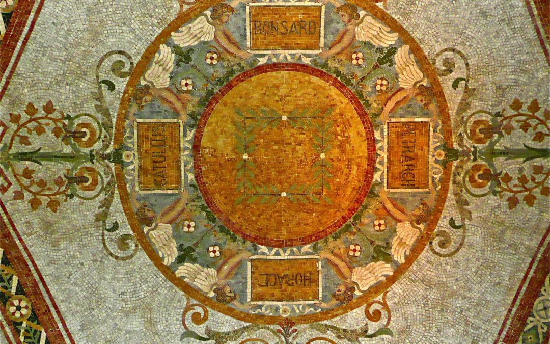 A mosaic ceiling